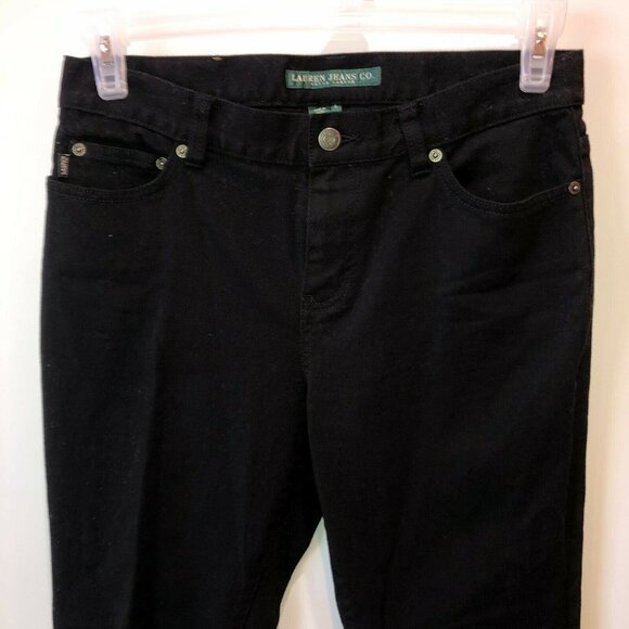 Ralph Lauren Jeans Co Womens Size 6 Black Straight Leg Stretch Jeans Pants - Picture 4 of 10